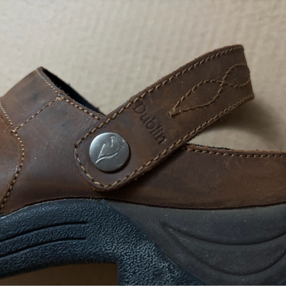 Dublin Clogs Brown Leather Ride Life Style Size 10 - Picture 9 of 9